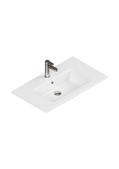 Isvea Sistema T-flat Slim İnce Formlu Lavabo 81 X 46,5 Cm Beyaz Beyaz