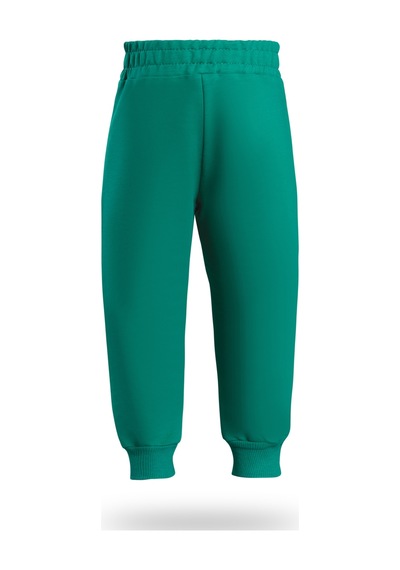 Heyadventure Erkek / Kız Çocuk Jogger Eşofman Altı Cepsiz Paçası Kaşkorseli Yeşil Yeşil