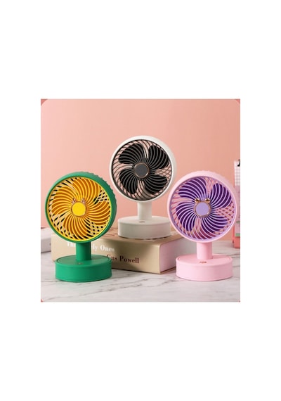 Mini El Fan Masaüstü Yeni Nesil Vantilatör 3 Kademeli Masaüstü Fan Şarjlı Sogutucu