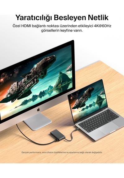 Belkin Usb-c Hub, 5 Portlu Hub, 4k Hdmi Görüntüleme, 60hz, 100w G
