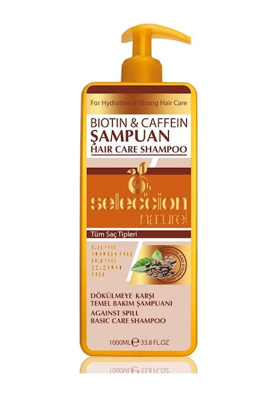 Naturel Biotin Ve Kafein Şampuan 1000 Ml Dökülmeye Karşı Temel Bakım