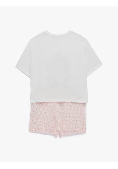 Koton Pamuklu Bisiklet Yaka Kısa Kollu Rahat Kesim Baskılı Pijama Takımı Pembe Desenli 6slk40185mk Koton Pamuklu Bisiklet Yaka Kısa Kollu Rahat Kesim Baskılı Pijama Takımı Pembe Desenli 6slk40185mk