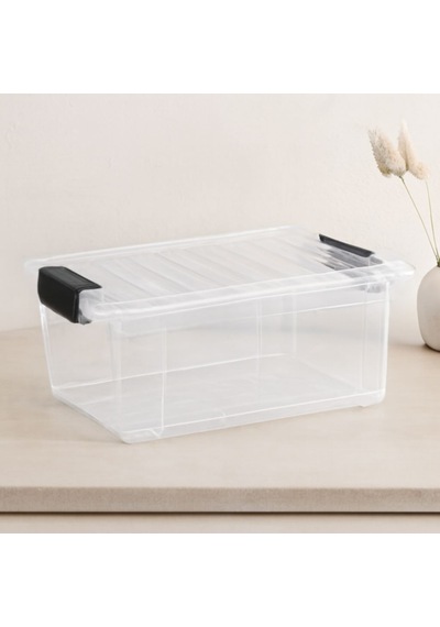 Şeffaf Kilitli Saklama Kutusu 34 L 361x526x236 Mm Çok Renkli