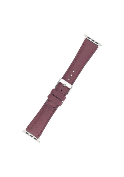 Apple Watch Uyumlu Deri Kordon 42-44-45mm Fl6 Bordo