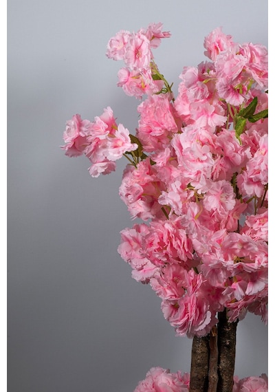 Yapay Çiçekçiniz Beyaz Saksıda 100 Cm Bahar Dalı Ağacı pembe