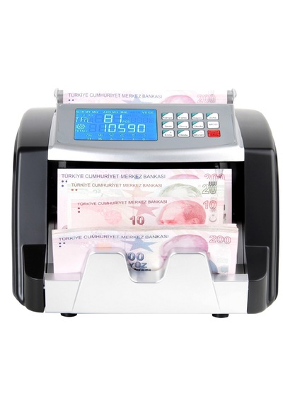 Plus Silver Pro Mix Karışık Para Sayma Makinesi Ve Sahte Yakalama - Tl Ve Euro Karışık - Usd Adet Sayım - Müşteri Ekranı