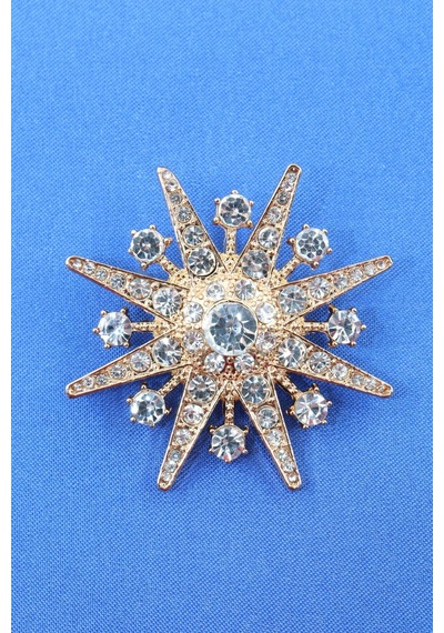 Gold Kar Tanesi Broş. Taşlı Tasarım Broş. Yaka İğnesi Broş. Kadın Broş. Erkek Broş. Broş. Unisex Gold