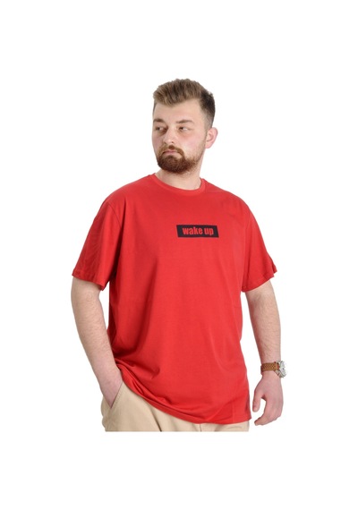 Mode Xl Büyük Beden Erkek T-Shirt Keep The Glow 23149 Kırmızı 001 Mode Xl Büyük Beden Erkek T-Shirt Keep The Glow 23149 Kırmızı 001