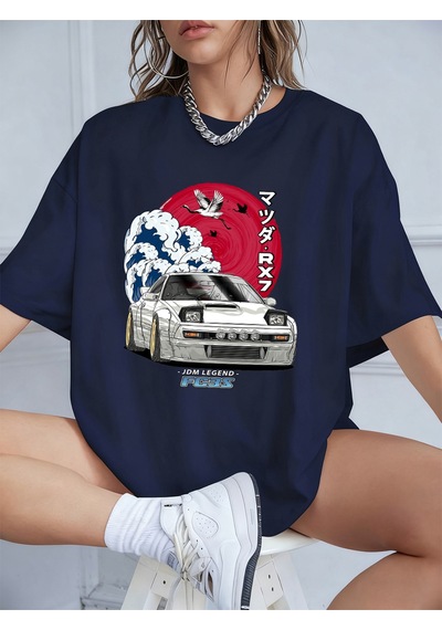 Noıssey Urban Pop Graphic Kadın Tişört Koleksiyonukod 5597 Lacivert