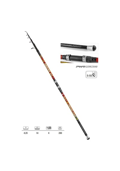 Trabucco Medira Tekno Cast Surf 420cm 200gr Teleskopik Surf Kamışı