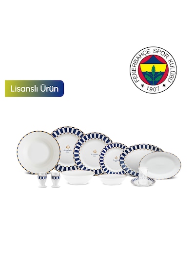 Karaca x Fenerbahçe Lisanslı Forever Bone 60 Parça 8 Kişilik Yemek Takımı Gold