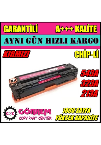 Hp Color Laserjet Pro Cm 1415Fn Uyumlu Toner Kırmızı (Ce323A)