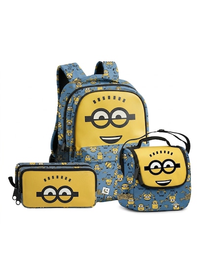 Minions Okul Çantası Seti Mavi Set