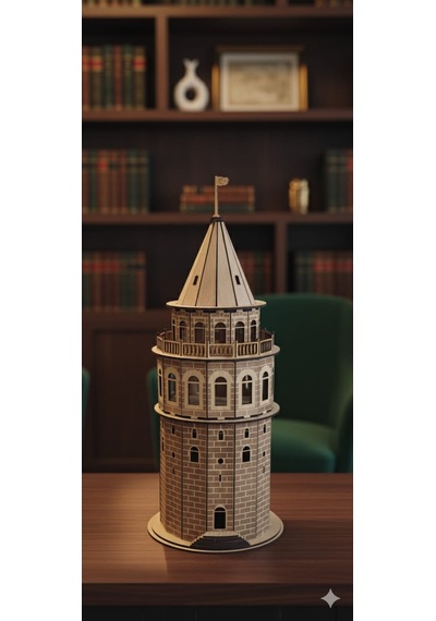 3 Boyutlu 85 Parça Galata Kulesi Ahşap Puzzle