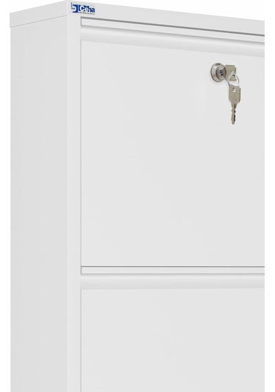 Ceha Kilitli Metal Ayakkabılık 3'lü Kar Beyazı - K.AYK-3 /AB9003/KL