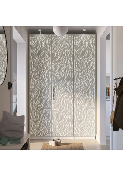 Ikea Beyaz Sağlam Kapaklı Gardırop 150x60x236 Cm