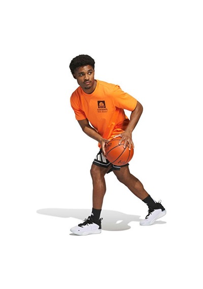 Adidas Clean Buckets T Erkek Basketbol Tişörtü Ks2427 Turuncu