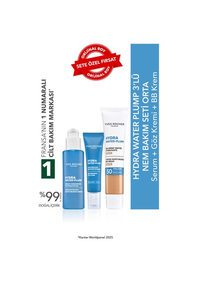 Yves Rocher Hydra Water Plump 3 Lü Nem Bakım Seti -orta-serum 30 Ml &göz Kremi 15 Ml & Bb Krem 40 Ml