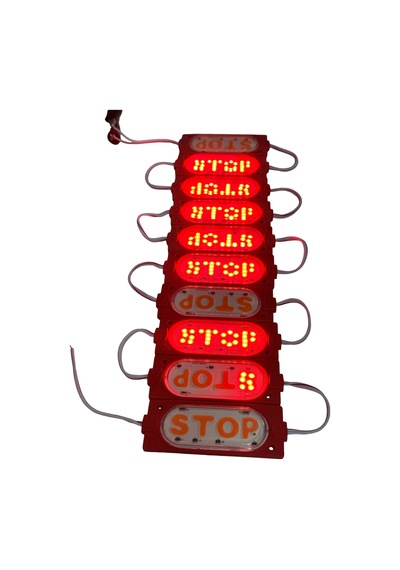 Vitrin Tezgah Mağza Ürün Gösteri Stop Kırmızı Akvaryum Mutfak Dolap Ayna Modül Cob Led Aydınlatma Işık 90x35mm 6w Dc 12v Kırmızı