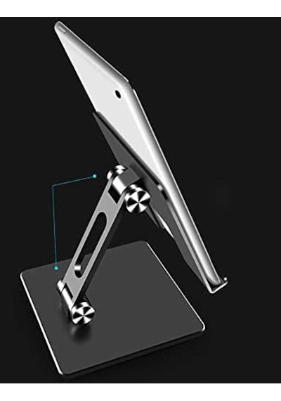 Masa Üstü Metal Tablet Standlı Gri