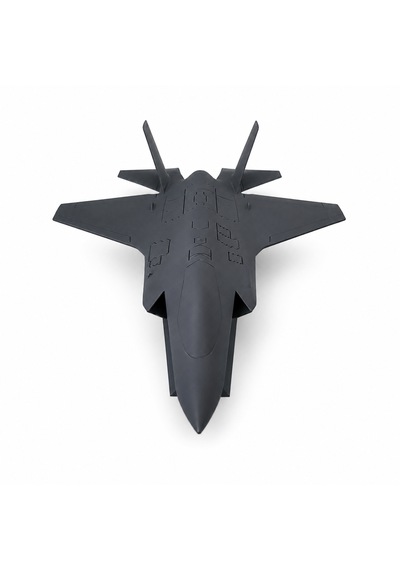 30 Cm Gri Modern Jet Uçağı Dekoratif Masaüstü Biblo Teknolojik Tasarımlı Uçak Maketi Ofis Ve Oyun Odası Dekoru