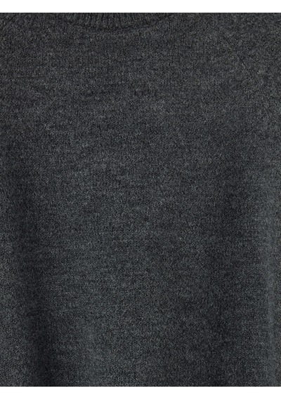 Lcw Modest Gri Bisiklet Yaka Oversize Kadın Triko Tunik