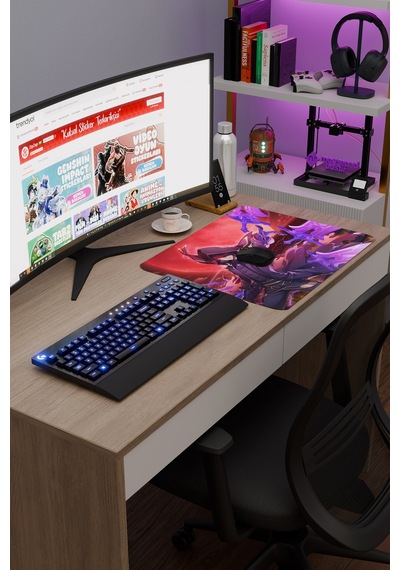 The Eminence İn Shadow Anime V4 - 48x40 Xl Gaming Kauçuk Kaymaz Taban Mouse Pad Fare Altlığı