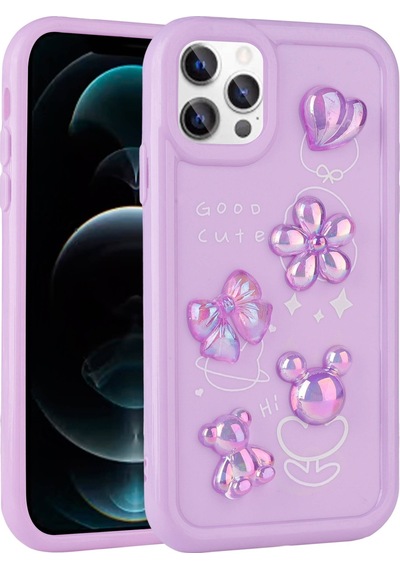 Apple Uyumlu iPhone 13 Pro Max Kılıf Kabartma Figürlü Parlak Toys Silikon Kılıf