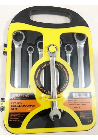 Cırcırlı Kombine Anahtar Seti 7 Li Düz Ve Cırcırlı 8-19 Mm N11.3701