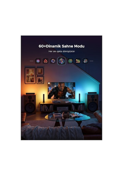 Govee Rgbıcww Wifi+bt Flow Plus 27cm 2'li Bar Matter Destekli H6056311 RGB
