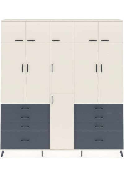 Arges Dolap 8 Raflı 8 Çekmeceli 3 Askılı 220x30x243 Aytaşı-aytaşı/antrasit Aytası/antrasıt Arges Dolap 8 Raflı 8 Çekmeceli 3 Askılı 220x30x243 Aytaşı-aytaşı/antrasit Aytası/antrasıt