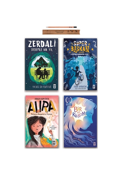Timaş İlk Gençlik Süper Başkan - Zerdali - Aura - Bir Tür Kıvılcım Set 4 Kitap