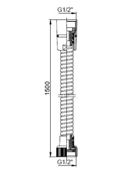Ar Duş Hortumu Spirali 150 Cm Kenetli 102141008-Bm Diğer