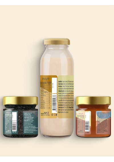 3'lü Ürün - Ravla Chia Tohumu 150g / Badem İçeceği 250g / Meşe Balı 250g