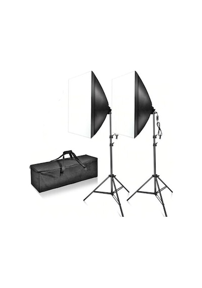Fototek 50 x 70 CM 4 Duylu Çantalı Softbox Sürekli Işık Seti