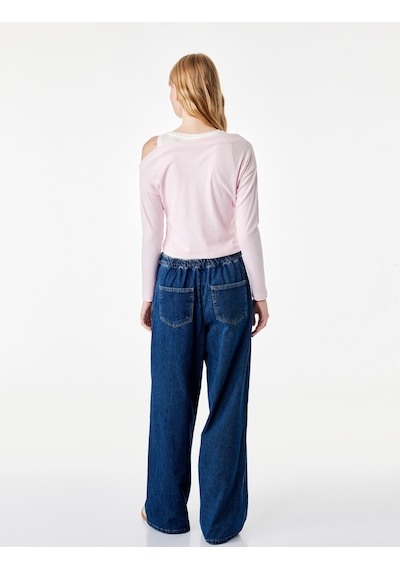 Koton Slim Fit Viskon Karışımlı Asimetrik Yaka Uzun Kollu Katmanlı Tişört Pembe 7wal10346ık Gül Koton Slim Fit Viskon Karışımlı Asimetrik Yaka Uzun Kollu Katmanlı Tişört Pembe 7wal10346ık Gül