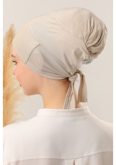 Melodi Scarf Sihirli Yapışkanlı Kaymayan Bone Taş Rengi Taş Rengi