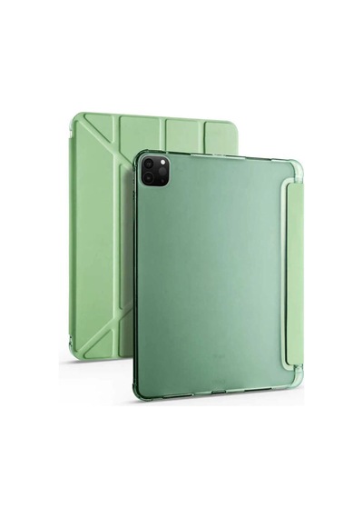 Apple Uyumlu iPad Pro 12.9 2020 Premium Standlı Katlanabilir Kalemlikli Trifolding Kılıf