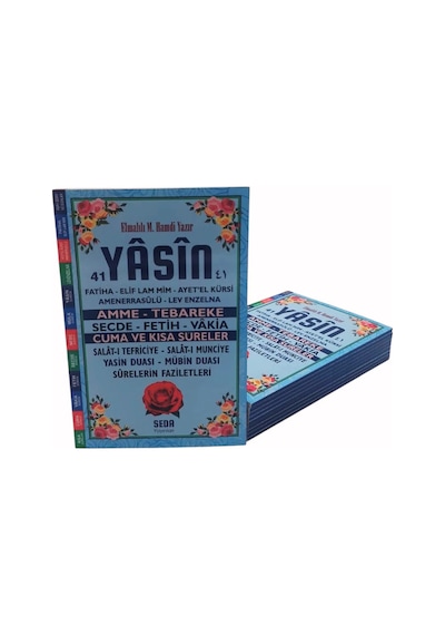 Ekonomik Hediyelik 10 Adet Yasin-i Şerif Mavi 64 Shf. Orta Boy 17x24cm