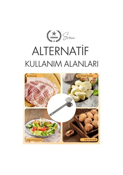 Paslanmaz Çelik Et Dövme Çekici Tokmağı Çift Taraflı Ezme Yumuşatma Aparatı Biftek Tavuk Sığır