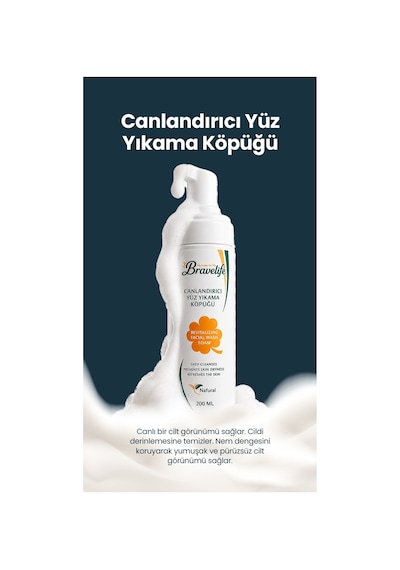 Bravelife Canlandırıcı Yüz Yıkama Köpüğü Ve Cilt Beyazlatıcı Krem 2 Li Bakım Seti