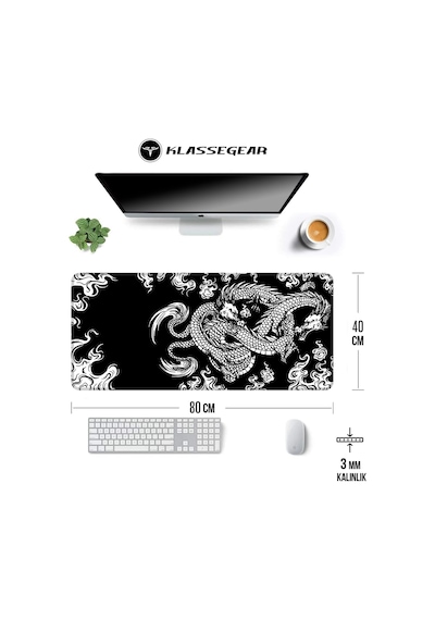 Lexroo Pro - Dikişli Kenar 80x40 Cm Oyuncu Gaming Mouse Pad Dragon Knot Dikişli Kenar 80x40 Cm Oyuncu Gaming Mouse Pad Dr
