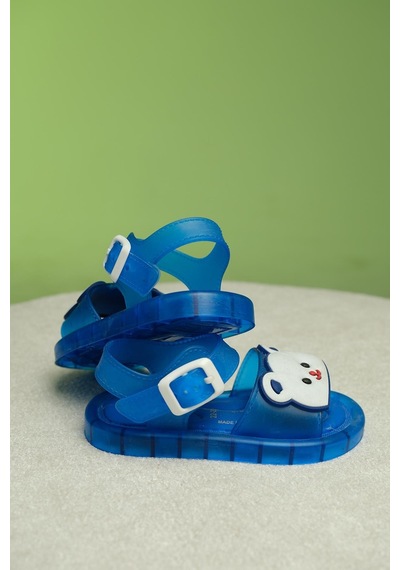 Eva Işıklı Kaydırmaz Tabanlı Figürlü Unisex Çocuk Sandalet Terlik 001