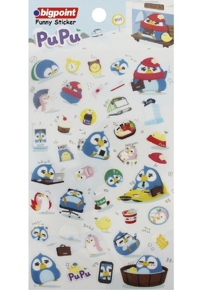 Bigpoint Sticker Penguen Pupu X 15 Adet