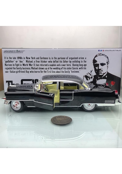 1955 Cadillac Fleetwood The Godfather Black 1 18 Greenlight
