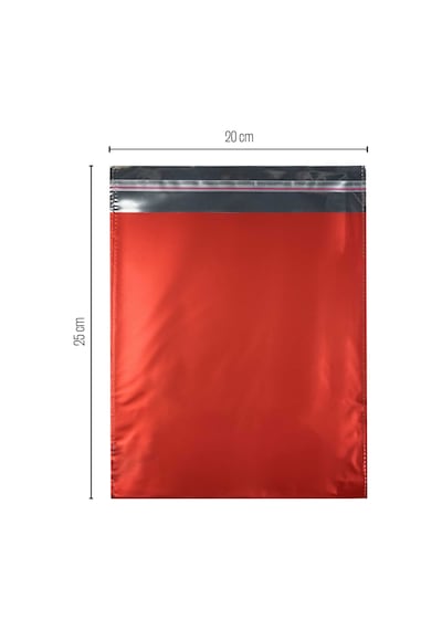 20X25 Kırmızı Lüx Metalize Paketi 50 Adet