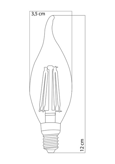 Heka 10'lu Led Filament Rustik Ampul Kıvrık Uç 6w E14 6500k Beyaz Işık