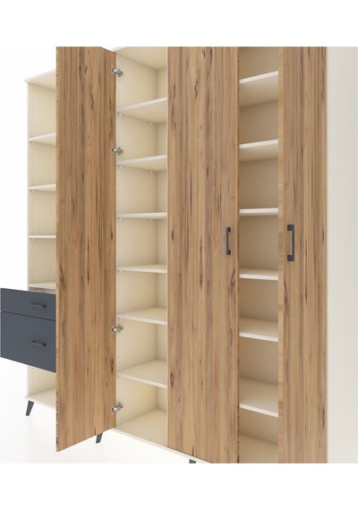 Hyperion Dolap 16 Raflı 2 Çekmeceli 3 Kapaklı 220x44x243 Aytaşı-çam/antrasit Çok Renkli Hyperion Dolap 16 Raflı 2 Çekmeceli 3 Kapaklı 220x44x243 Aytaşı-çam/antrasit Çok Renkli
