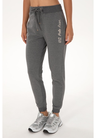 U.S. Polo Assn. Kadın Antrasit Melanj Jogger Eşofman Altı 50314364-VR081