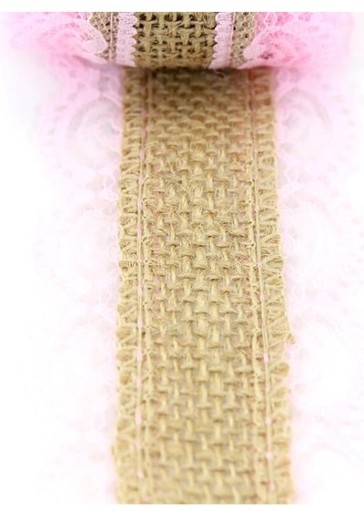 Dantelli Jüt Kurdele. 5.5 Cm X 2 Mt - Pembe